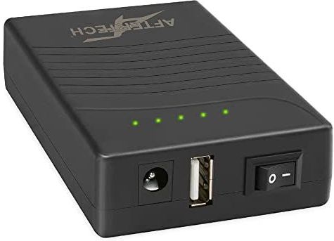 AFTERTECH - Mini UPS Powerbank - Lithium-accu - 12 V - 3000 mAh - USB-uitgang