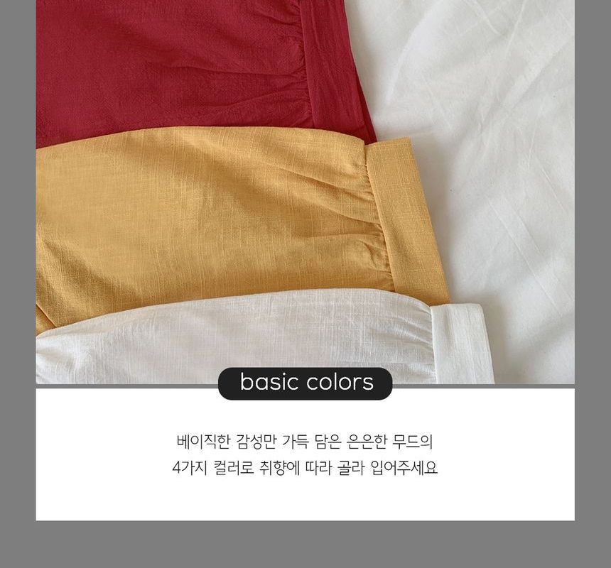 ISSOL - Blouse met pofmouwen en vierkante hals