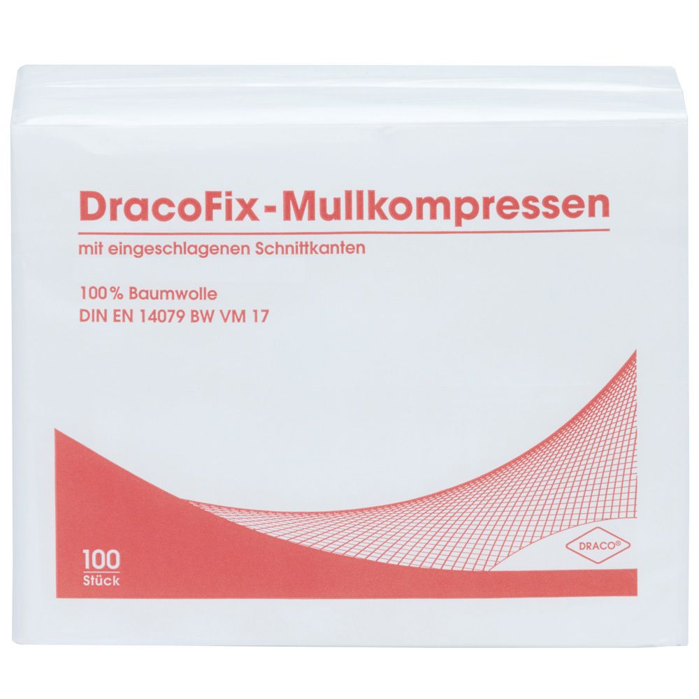DracoFix Mullkompressen unsteril 8fach 7,5x7,5cm