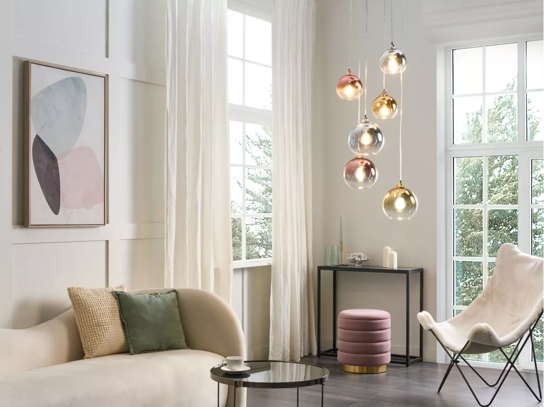 Lampe suspension TOOMA Verre Laiton
