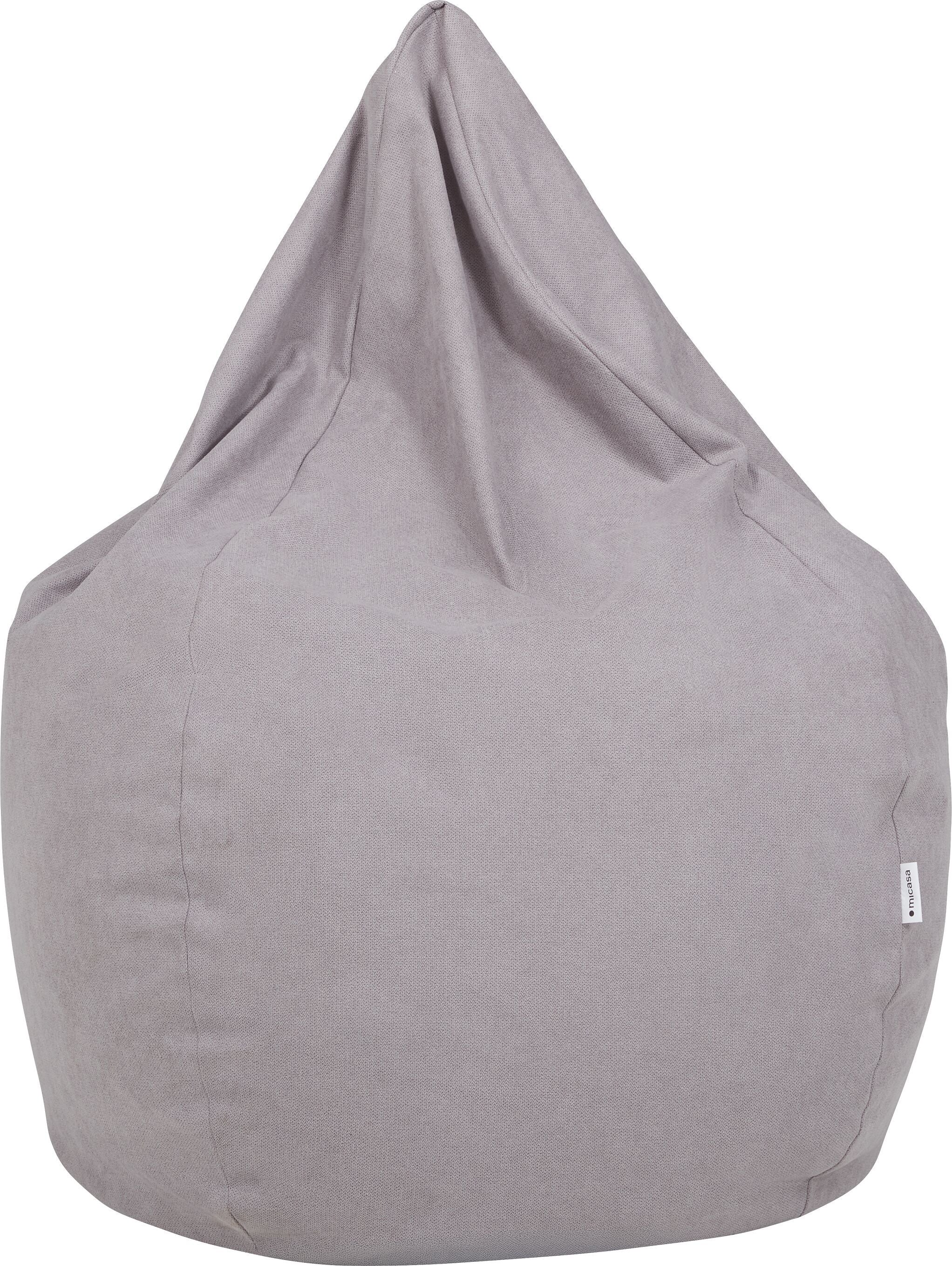 DAAN Sitzsack - Hellgrau / B: 75.0 cm x T: 115.0 cm x H: 108.0 cm