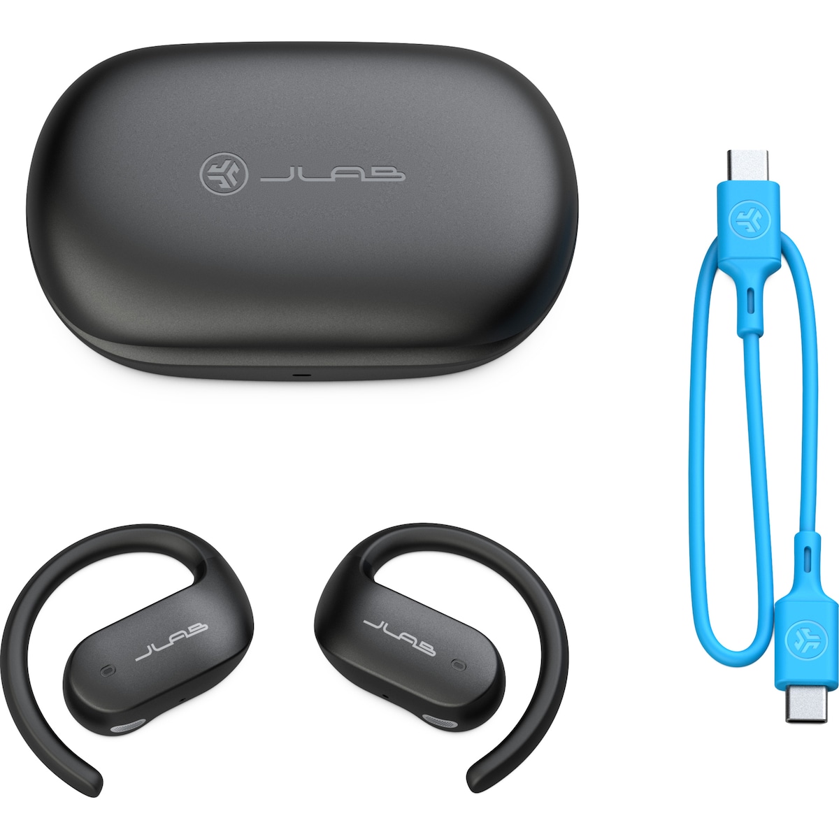 JLab Jbuds Open Sport 2 helt trådløse in-ear hodetelefoner (sort)