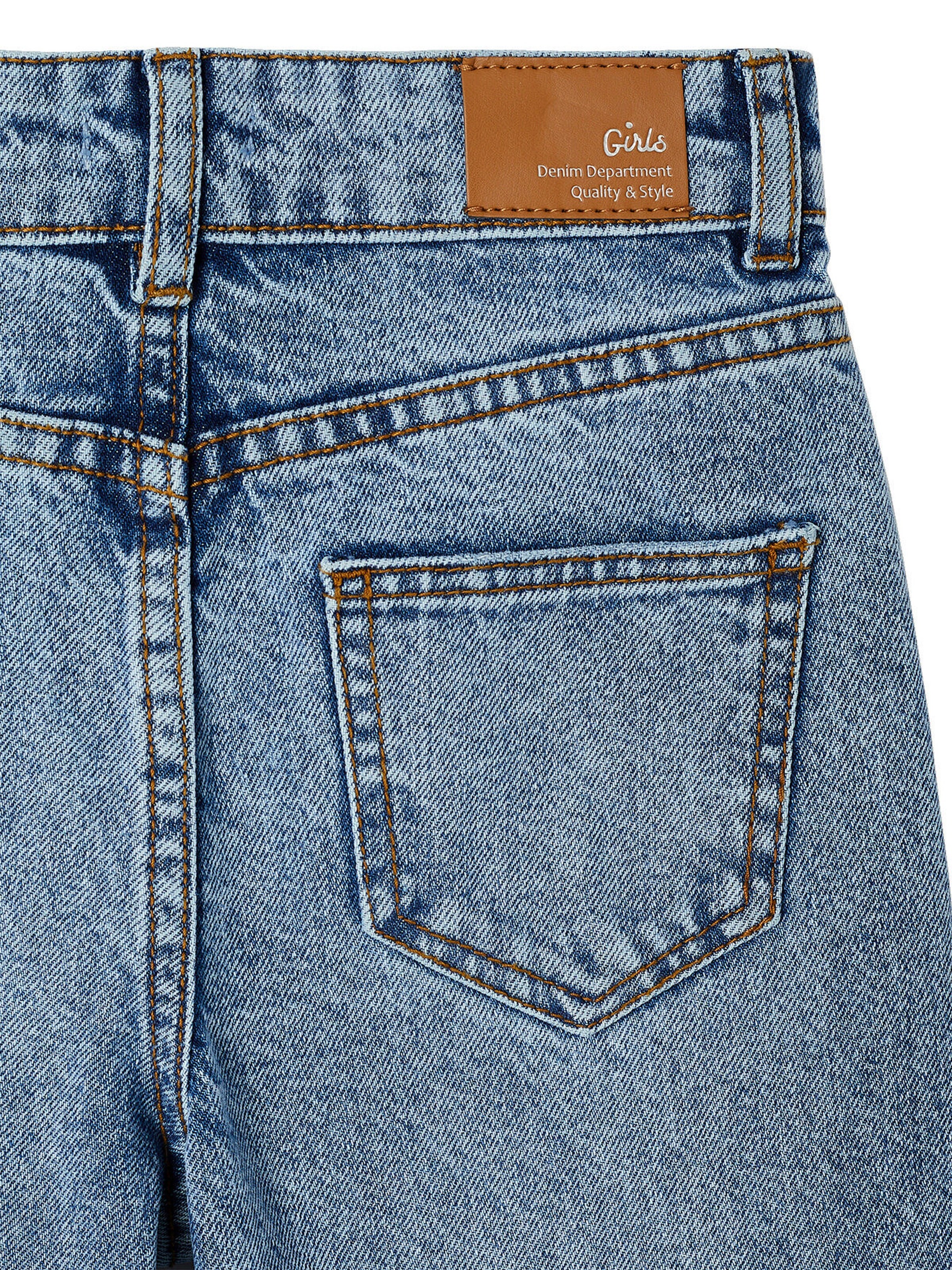 Vertbaudet Mädchen Flare-Jeans, Hüftweite SLIM mittelblau