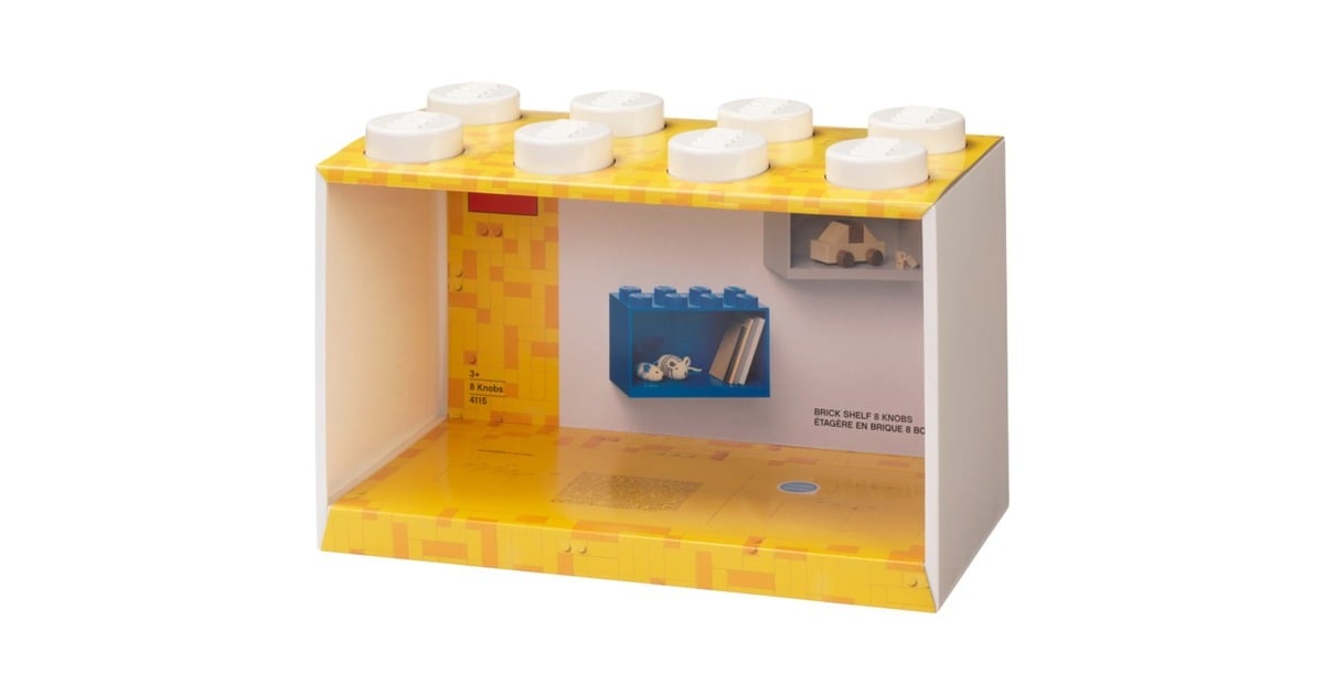 Room CopenhagenLEGO Brick Shelf, 8 noppen wandschap  (Wit)