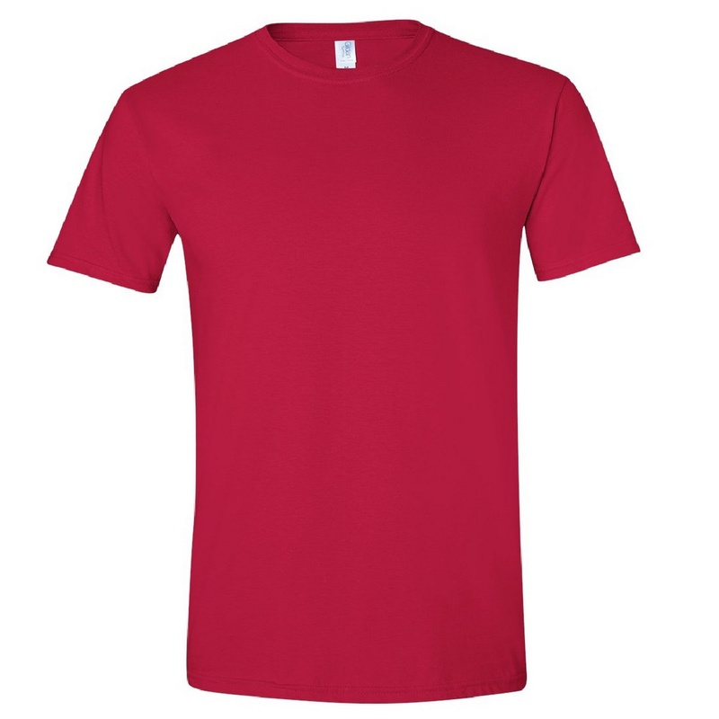 Camiseta básica de manga curta macia, 100% algodão grosso, Gildan