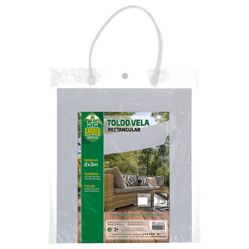 Toldo retangular de poliéster para jardim Aktive