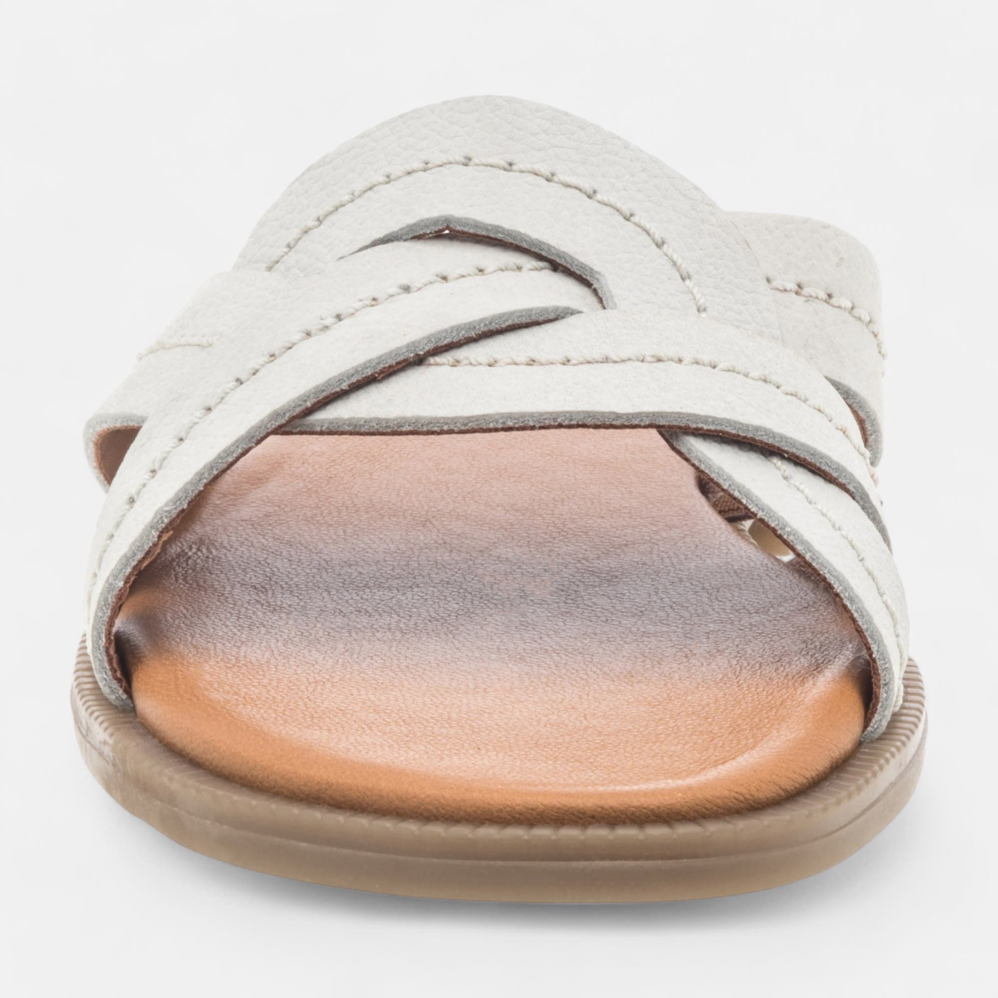 Mules Femme en cuir beige