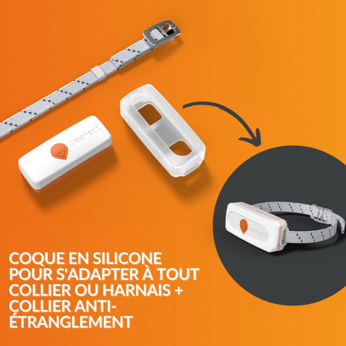 Collier GPS Wennect XS Cats - Blanc