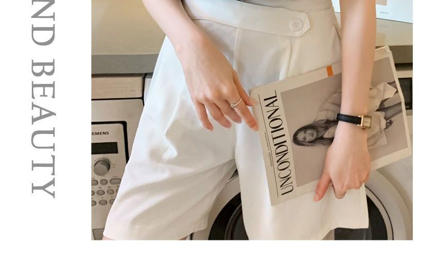 Dragan Pulse - Blouse met korte mouwen en contrastkraag van chiffon