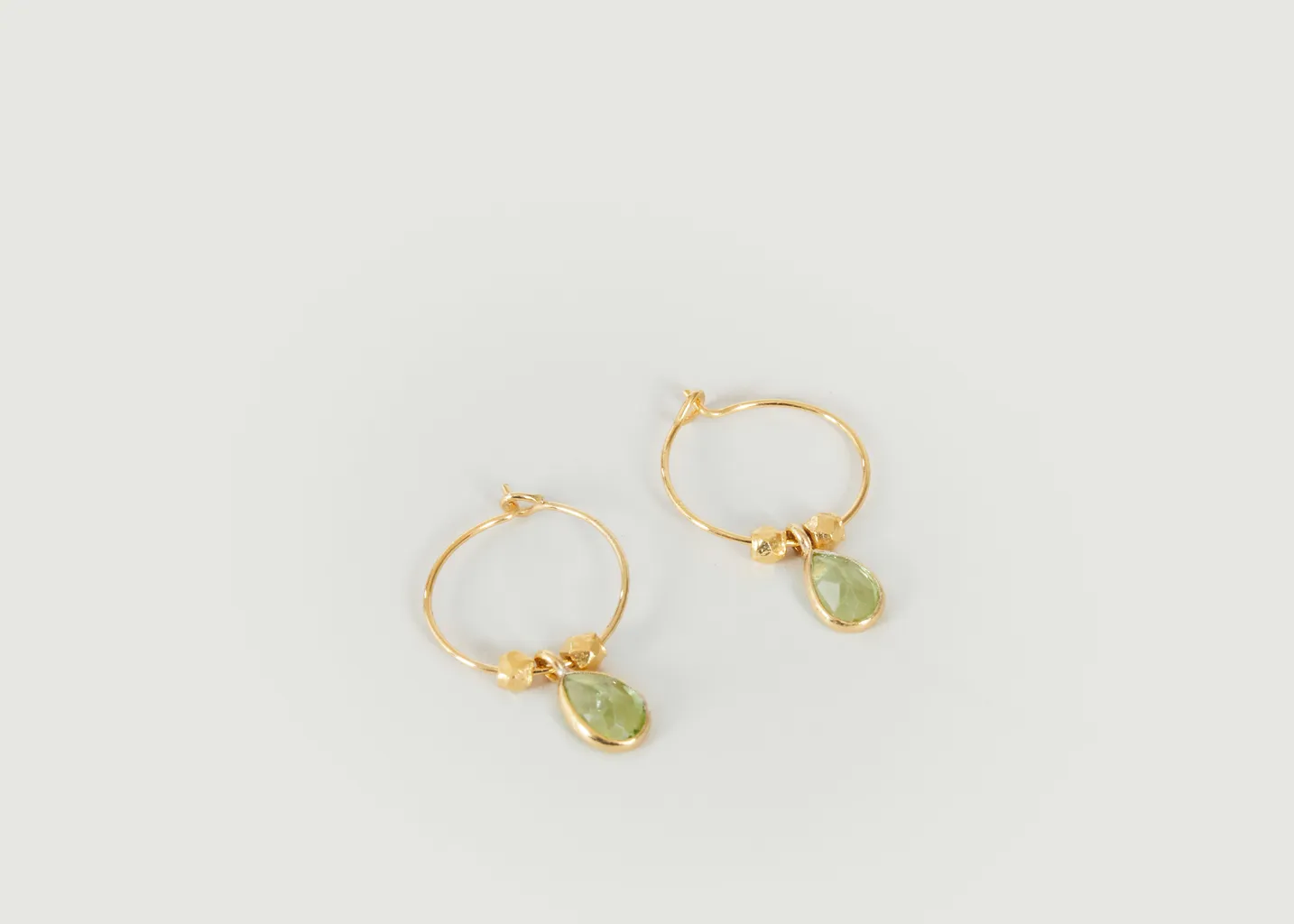 Boucles d'oreilles créoles avec péridot Mini Bindi Wildstone Paris