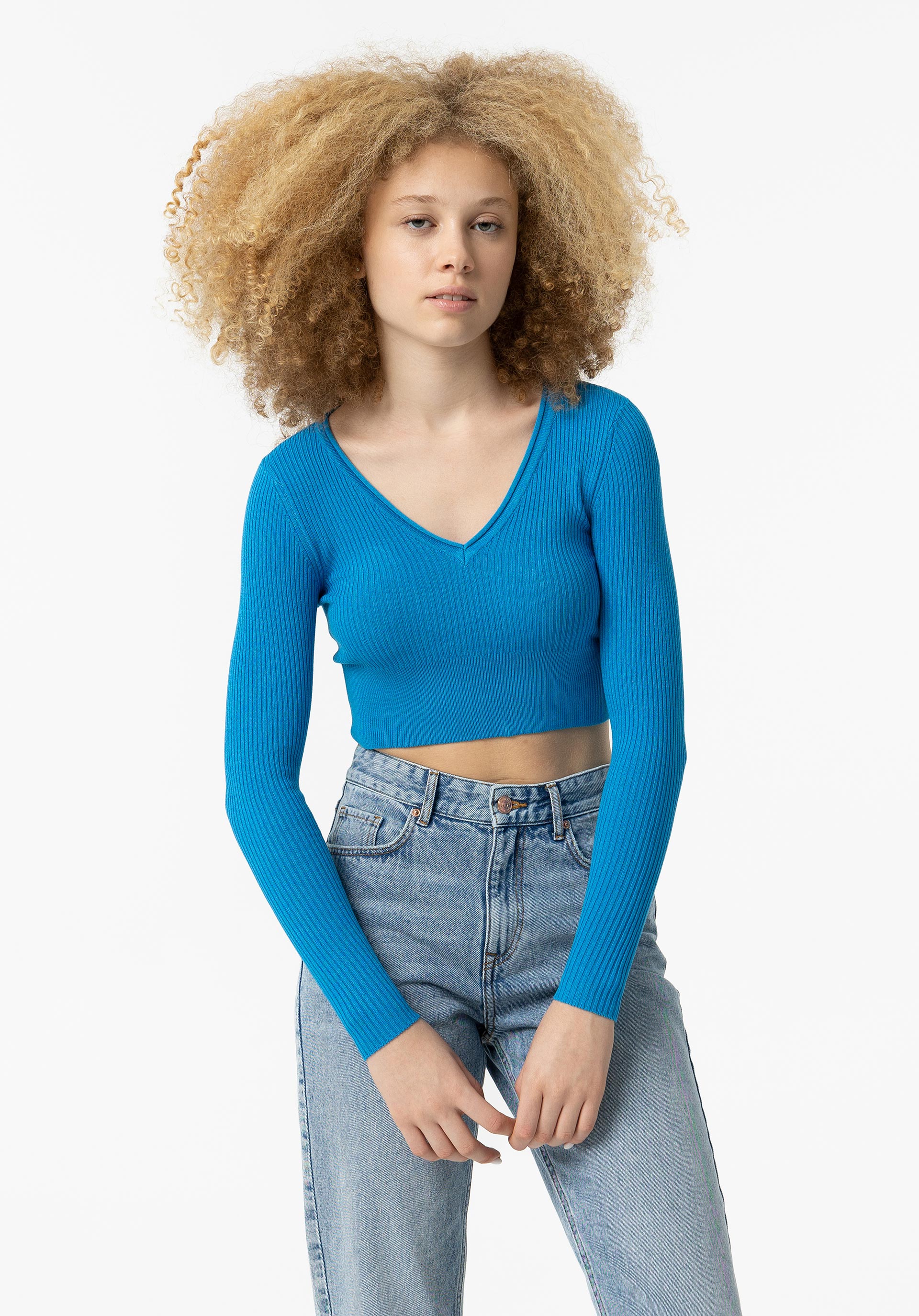 Camisola de Malha Canelada