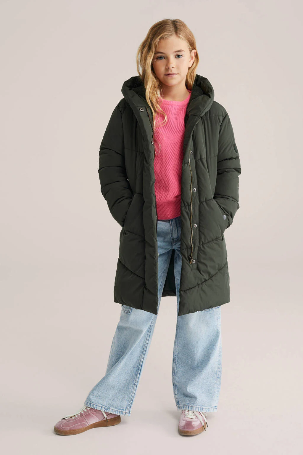 WE Fashion gewatteerde jas donkergroen