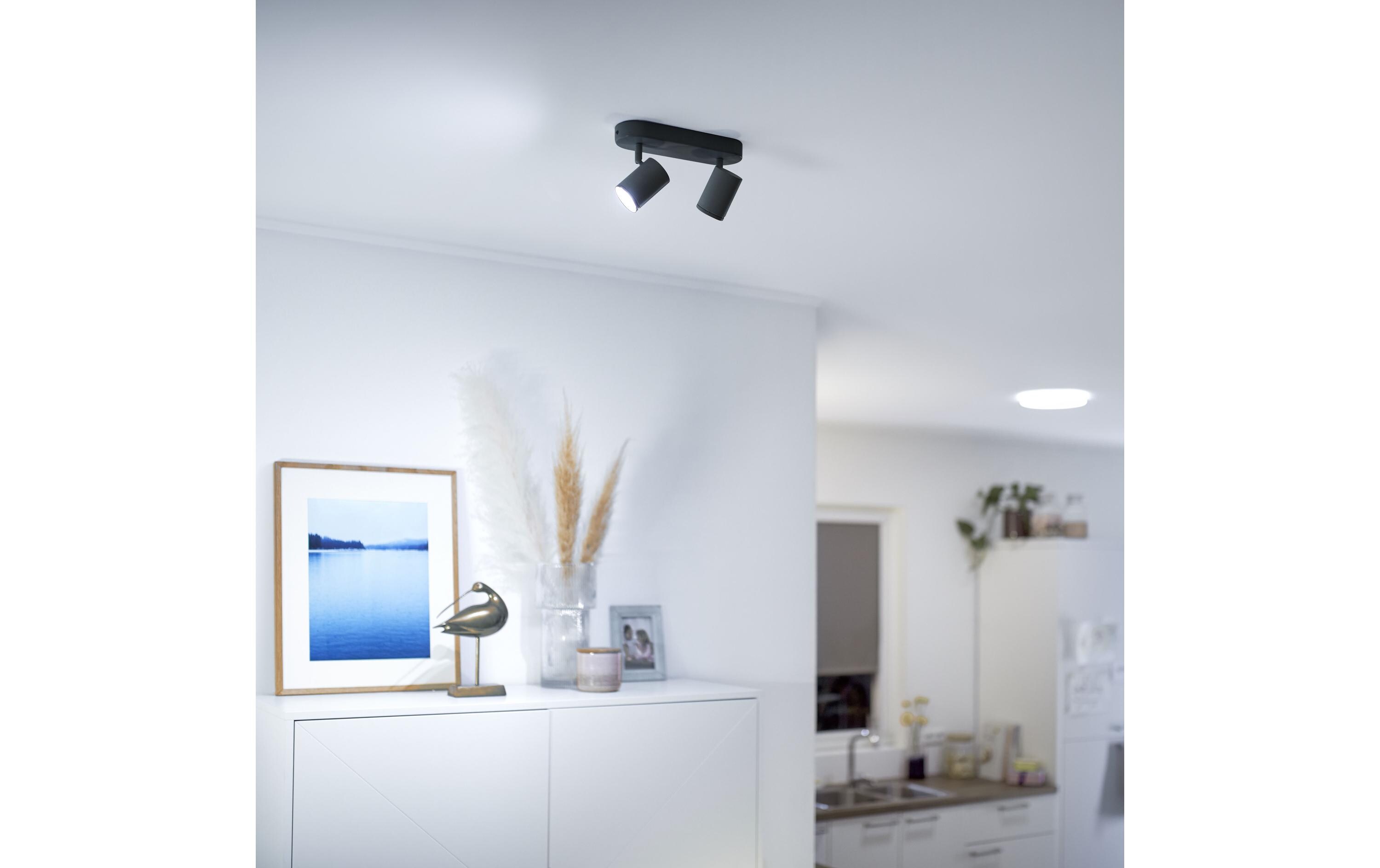 IMAGEO 2er Spot Tunable White & Color Deckenleuchte SchwarzSmartes Leuchtmittel, steuerbar über Bluetooth, Matter, WLAN