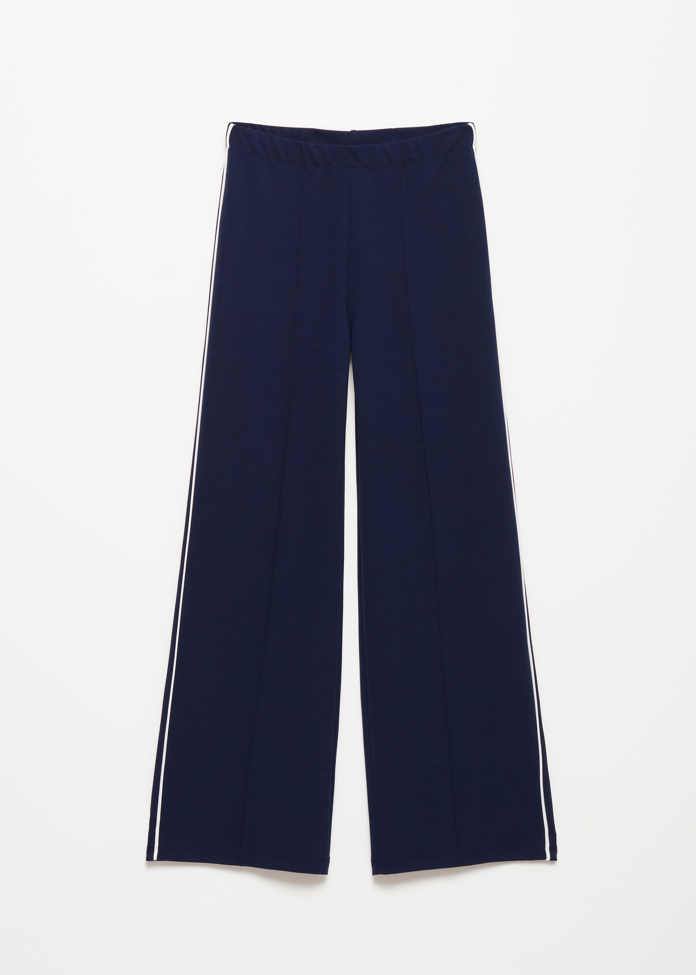 Wijde broek met streepdetail