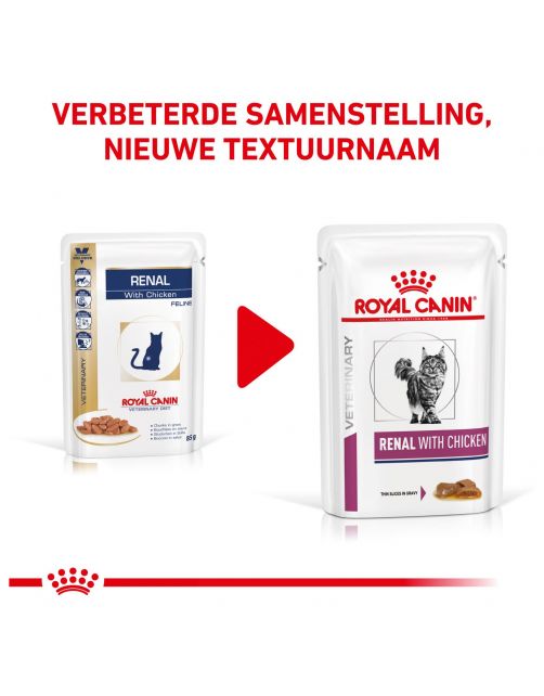 Royal Canin Veterinary Diet Renal Chicken Wet - Kattenvoer - 85 g