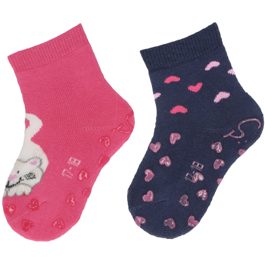 Sterntaler ABS-Krabbelsocken DP Katze pink