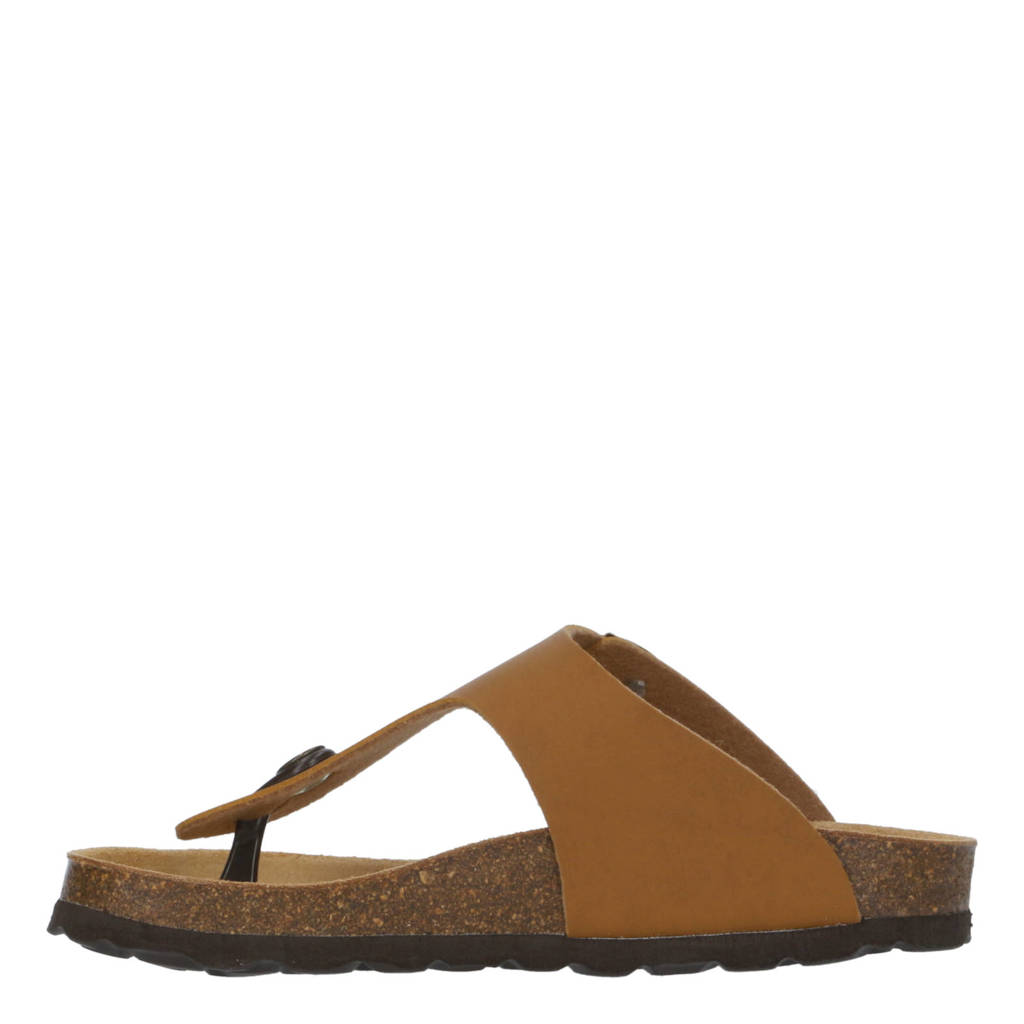 Kipling Juan 4leren teenslippers cognac
