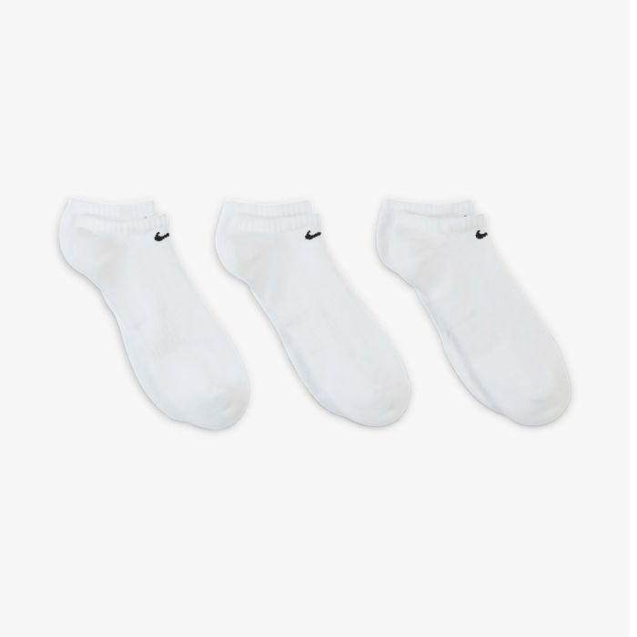 Nike Unisex Strømper Everyday Cushioned No-Show Socks 3-Pack Hvid