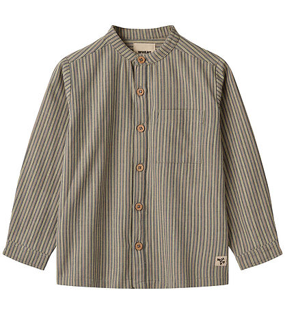 Wheat Skjorte - Willum - Blåe Green Stripe