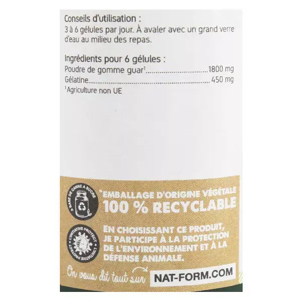 Nat & Form Original Gomme de Guar 200 gélules