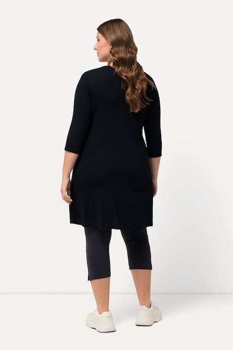 Bellieva Longshirt, Rundhals, 3/4 Arm, V-Ausschnitt