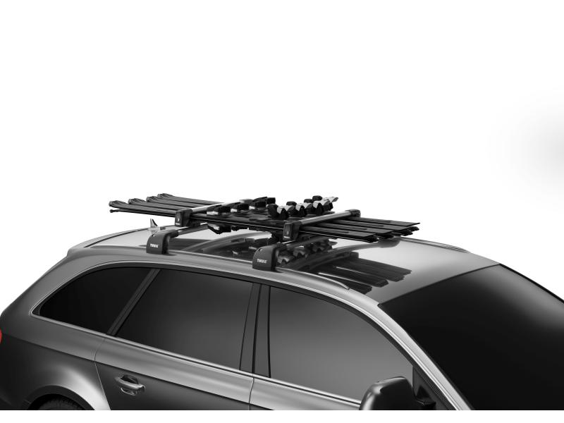 Thule Ski- und Snowboardträger SnowPack M Silber Ski- und Snowboardträger für das Autodach
