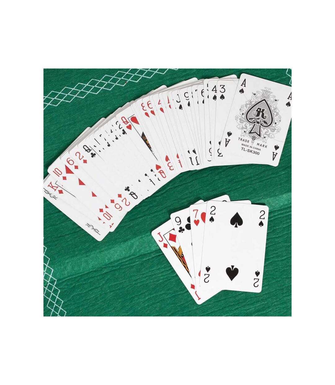 Paris Prix - Jeu De 54 Cartes a Jouer 8cm Blanc