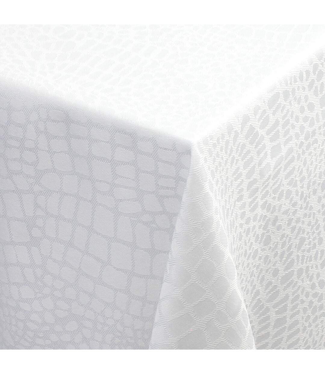 Nappe rectangle 150x350 cm Jacquard 100% polyester LOUNGE blanc
