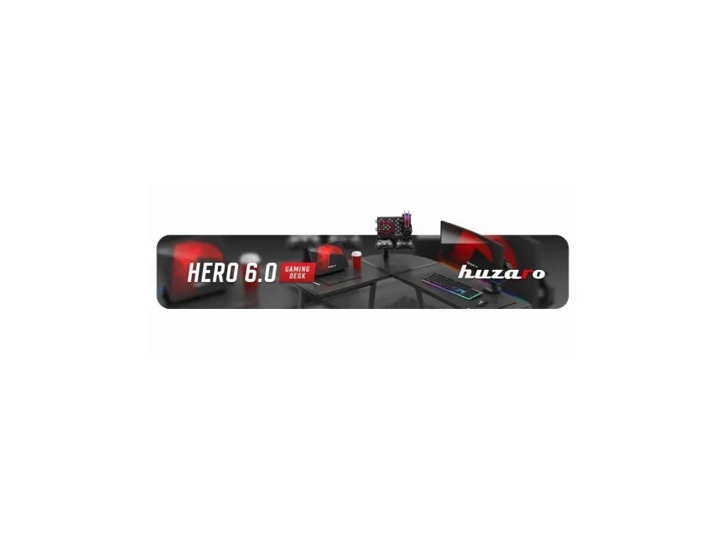 Huzaro Hero 6.0 Balck RGB gaming-skrivebord