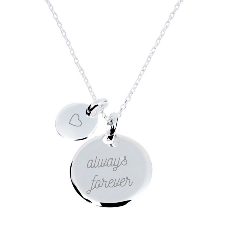 Collier médaille et mini médaille en argent