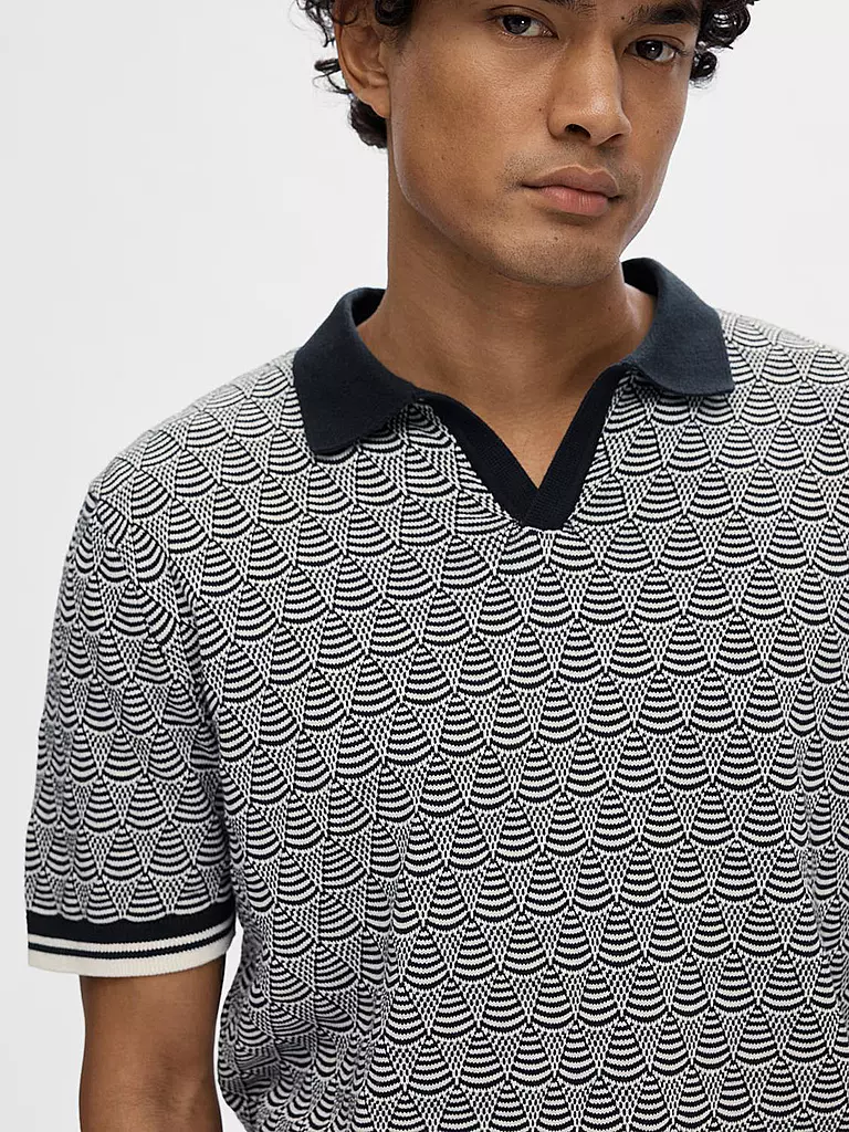 SELECTED Poloshirt SLHWIFI dunkelblau