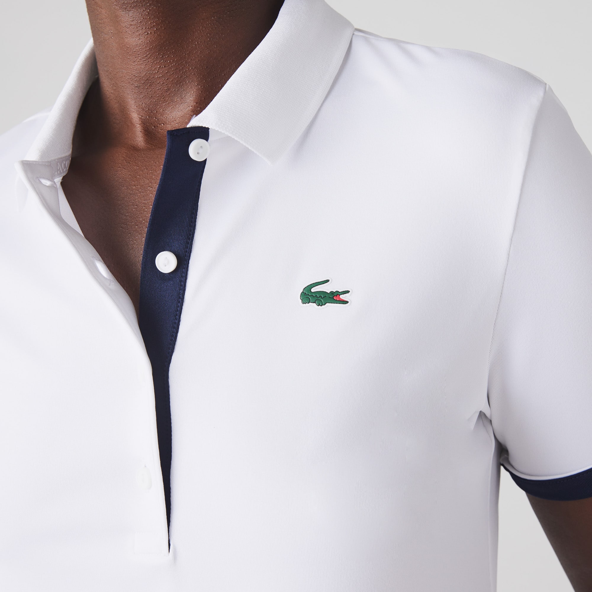 Polo Golf Lacoste SPORT stretch et respirant Manches Courtes - Blanc - Lacoste - Femme