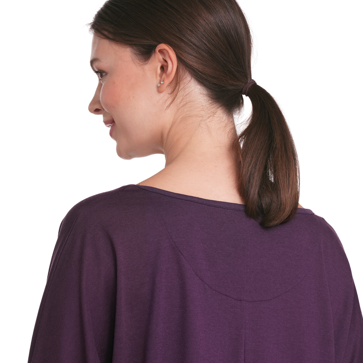 Gina Sports Damen Yoga-Shirt mit 3/4-Arm dunkellila