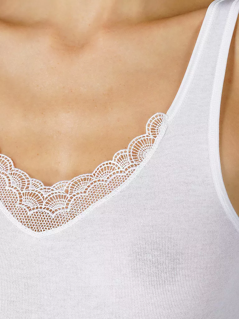 MEY Top mit Spitze (Weiss) weiss