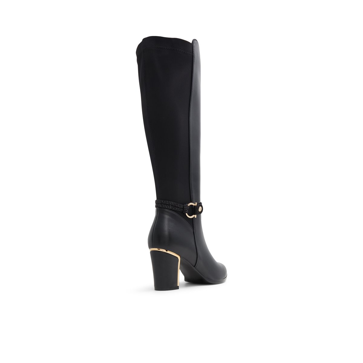 AQUA-MODA-Rheildan-Bottes habillées au genou - Talon Bloc - Noir