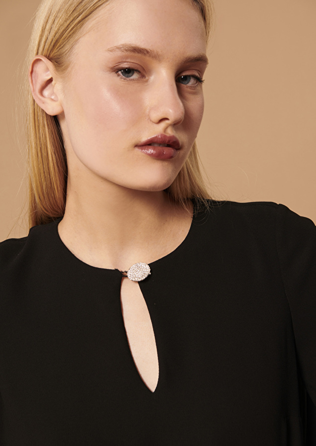 Robe Raonienoire en crêpe