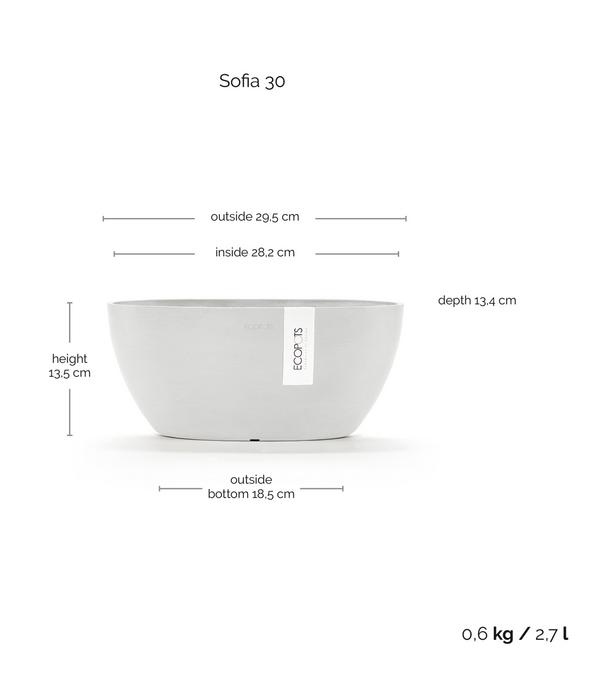 Ecopots Kunststoff-Schale Sofia mit