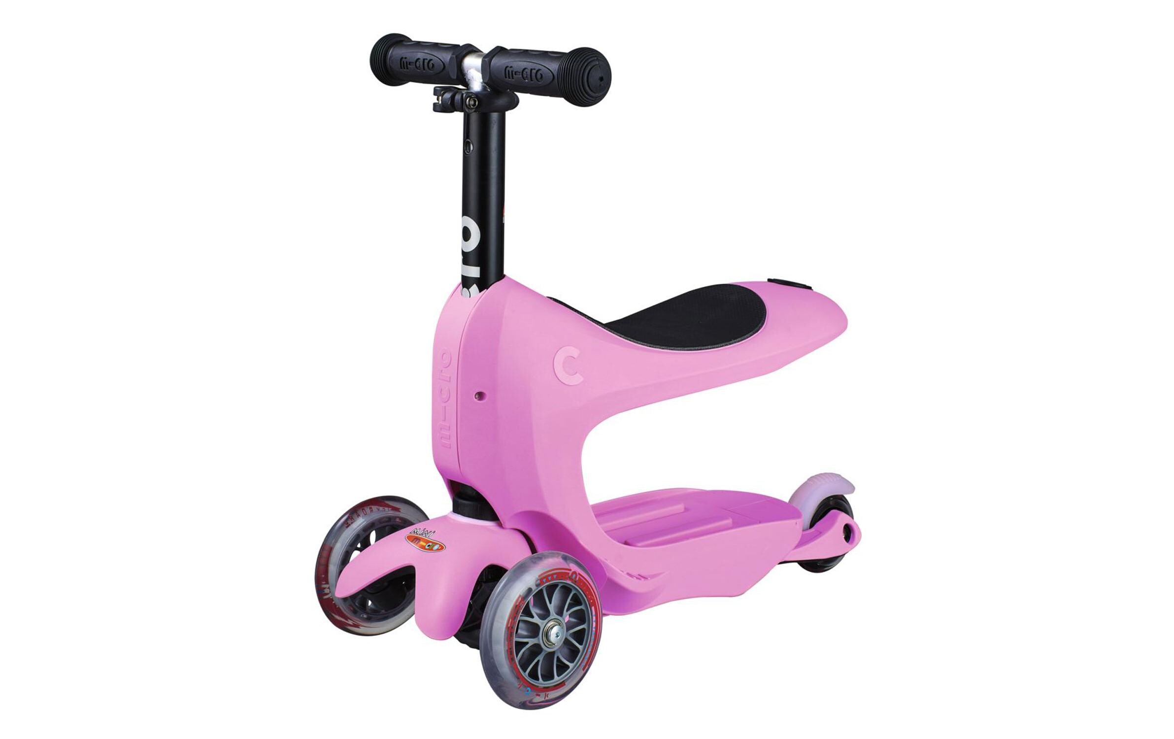 Kickboard Mini2go Deluxe Plus Pink<br>Scooter mit Sitz