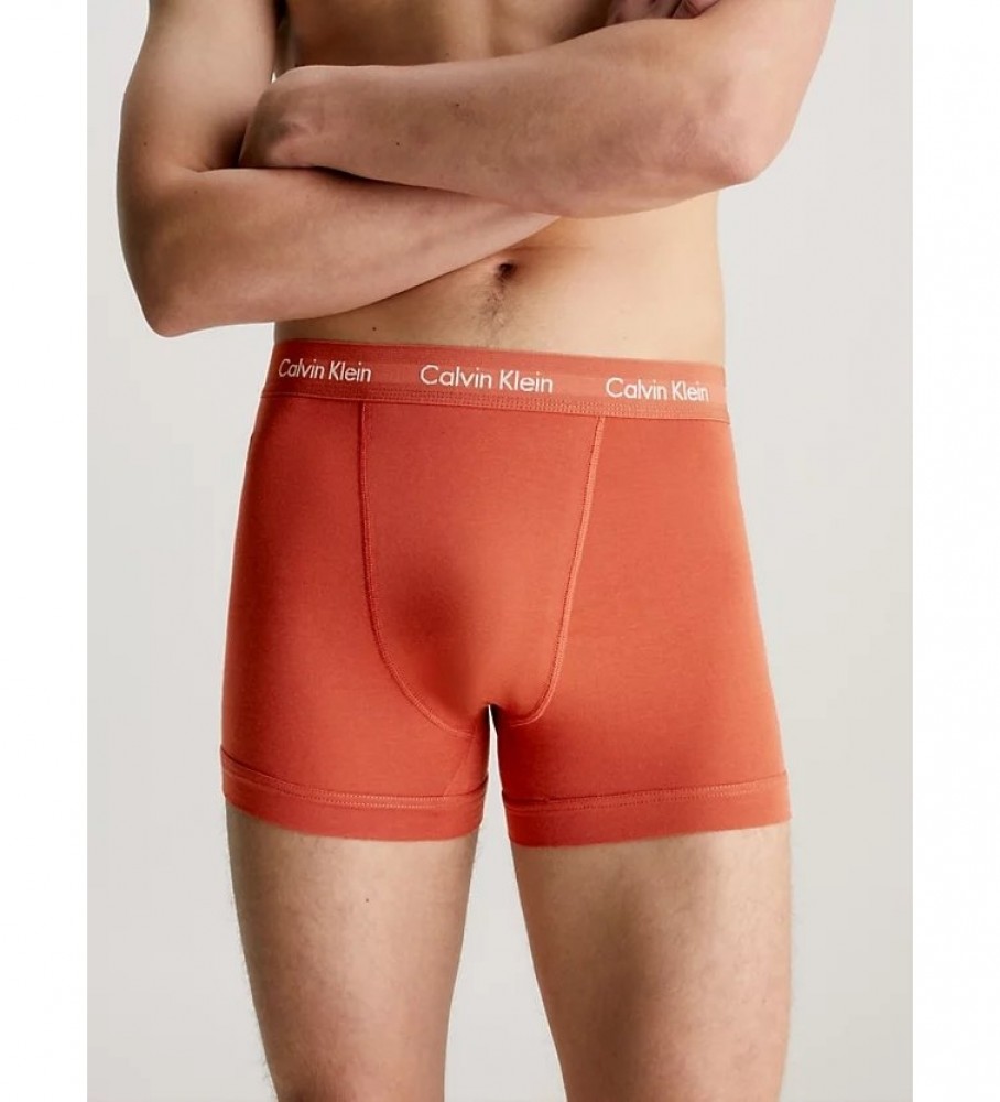 Pacote com 5 cuecas boxer Calvin Klein com logotipos multicoloridos