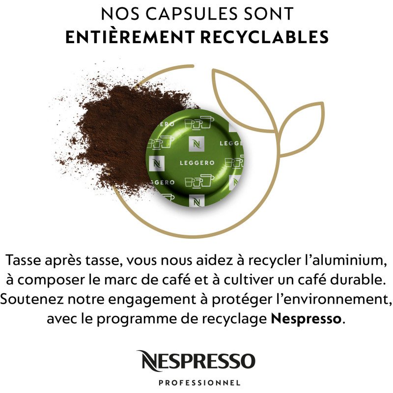 Capsule de café Nespresso Professionnel Leggero - Boite de 50