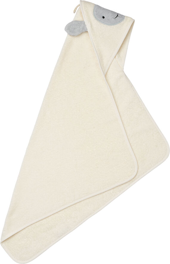 Liewood Albert Sheep Hooded Towel Creme de la creme