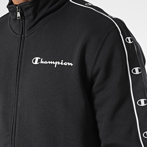Veste Zippée A Bandes 218901 Noir