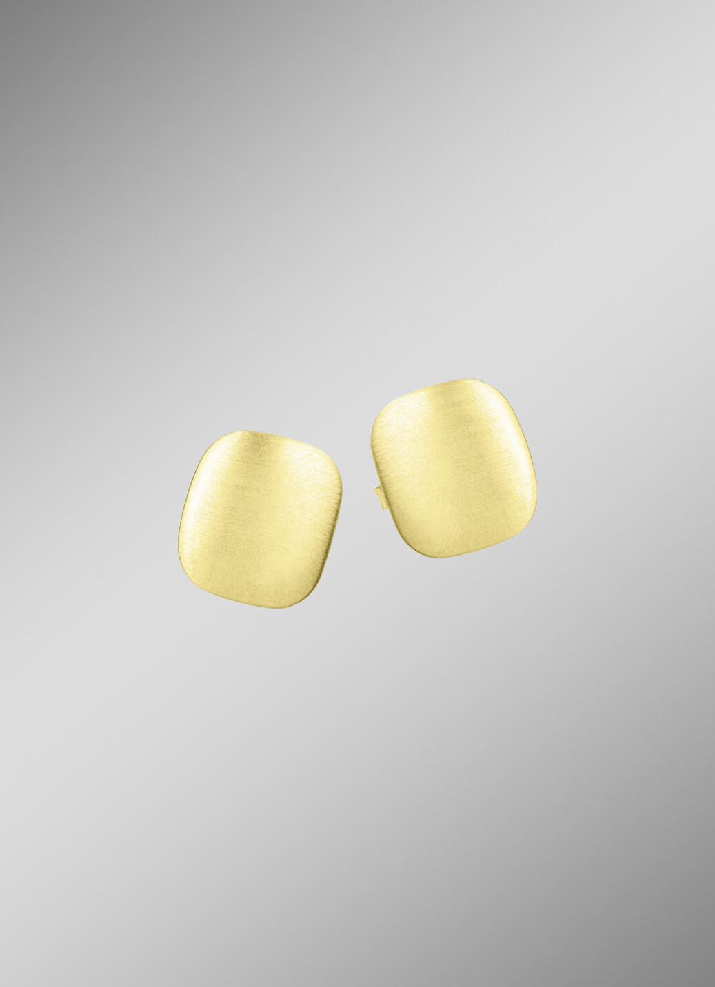 Satinierte Ohrstecker aus Gold