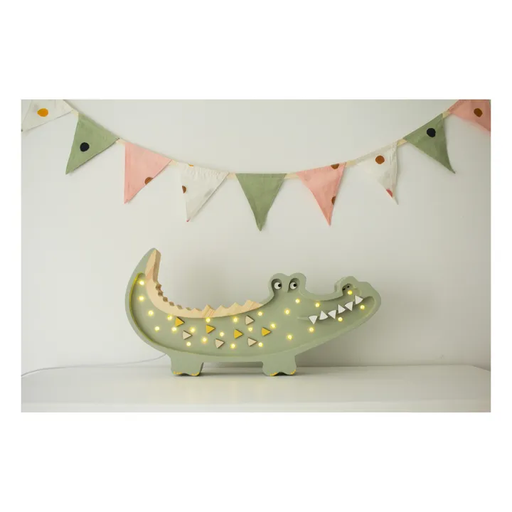 Little Lights Lampe à poser Crocodile | Sauge