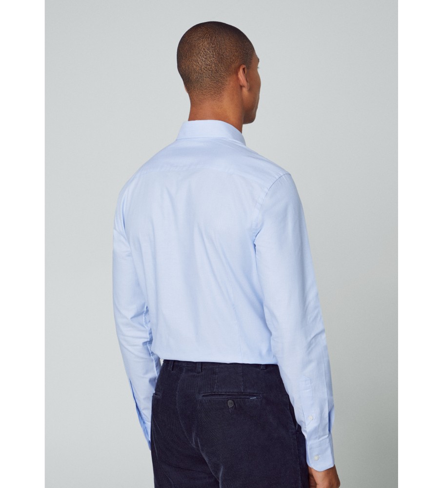 Camisa Hackett Essential Texture azul
