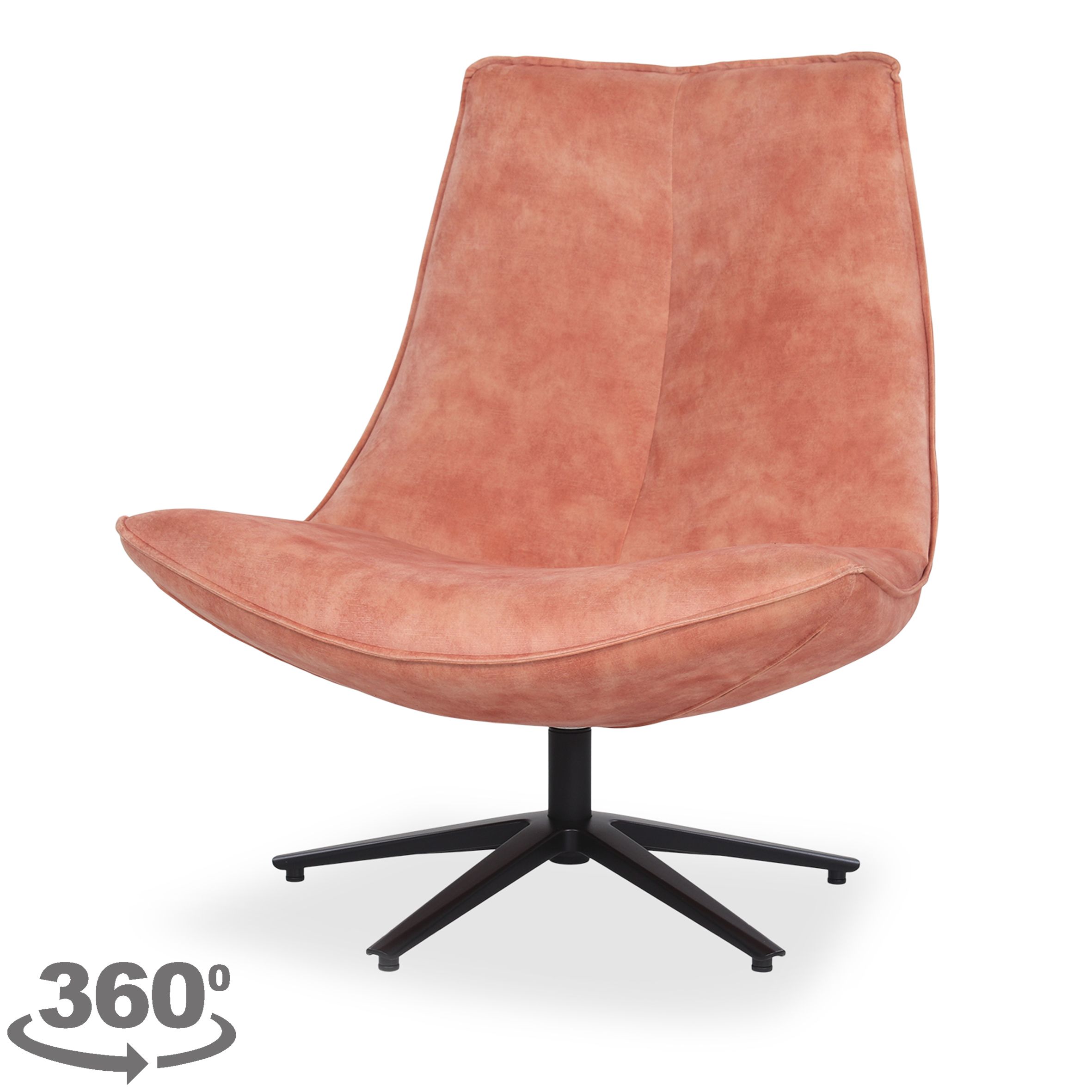 Draaifauteuil Menno B83 x D83 x H96 cm