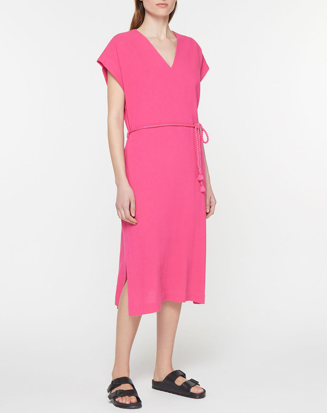 Galeries Lafayette Robe en Coton biologique Lima rose fuchsia