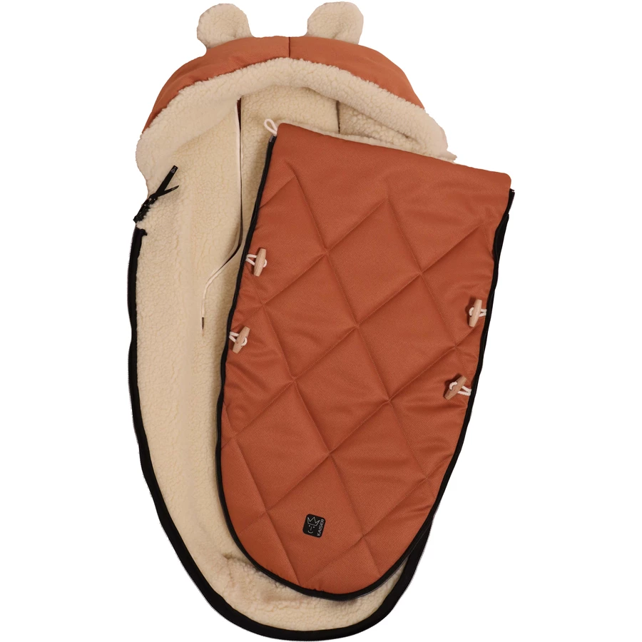 Kaiser Winterfußsack XL EARS WOOL coral gold