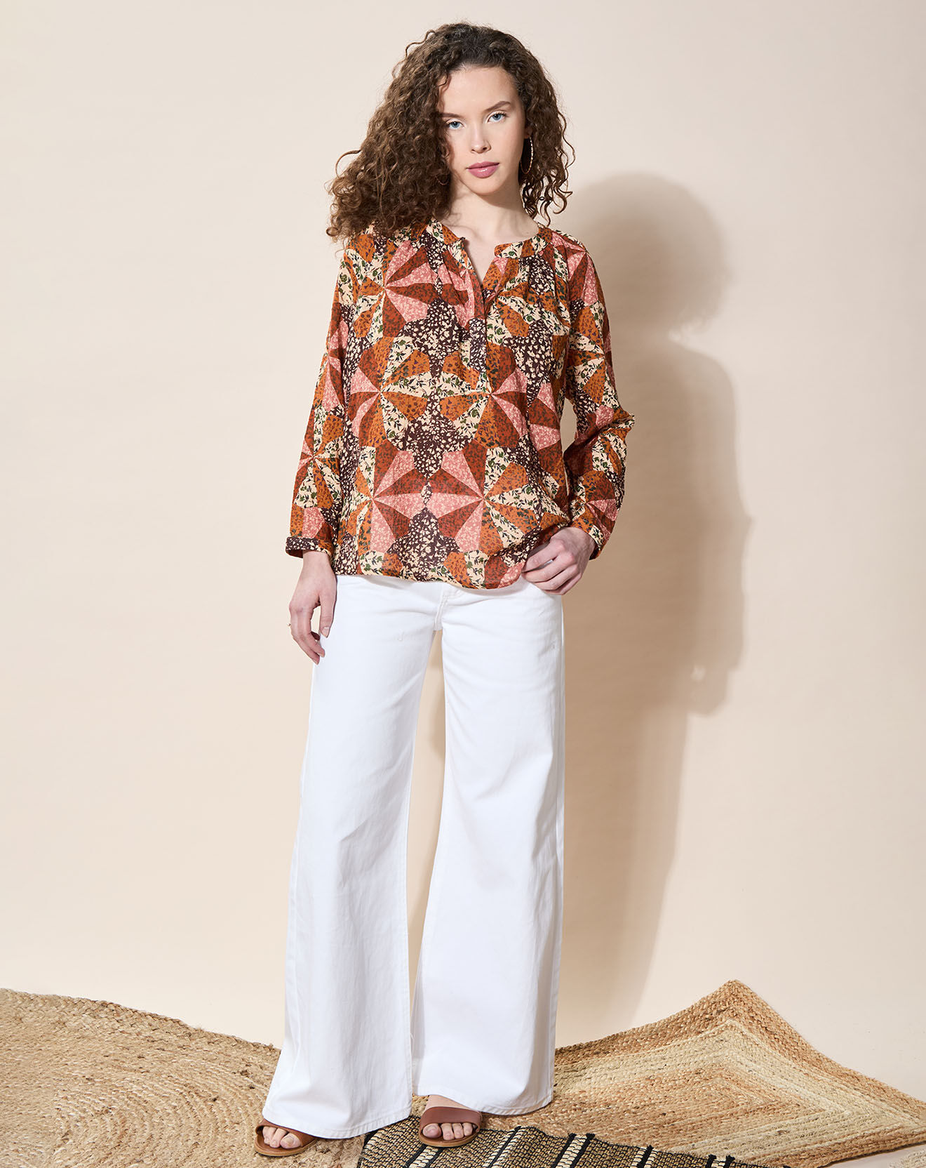 Louizon Blouse loose Partage paprika