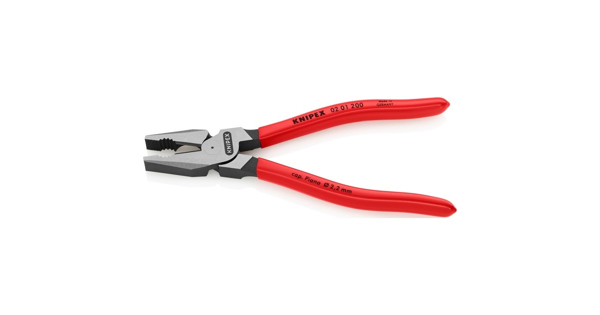 KNIPEXKracht-Kombitang 200 mm combinatietang  (Rood)